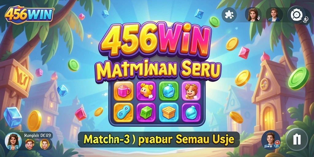 Tampilan gameplay 456WIN yang seru dan menantang dalam kategori Match-3.
