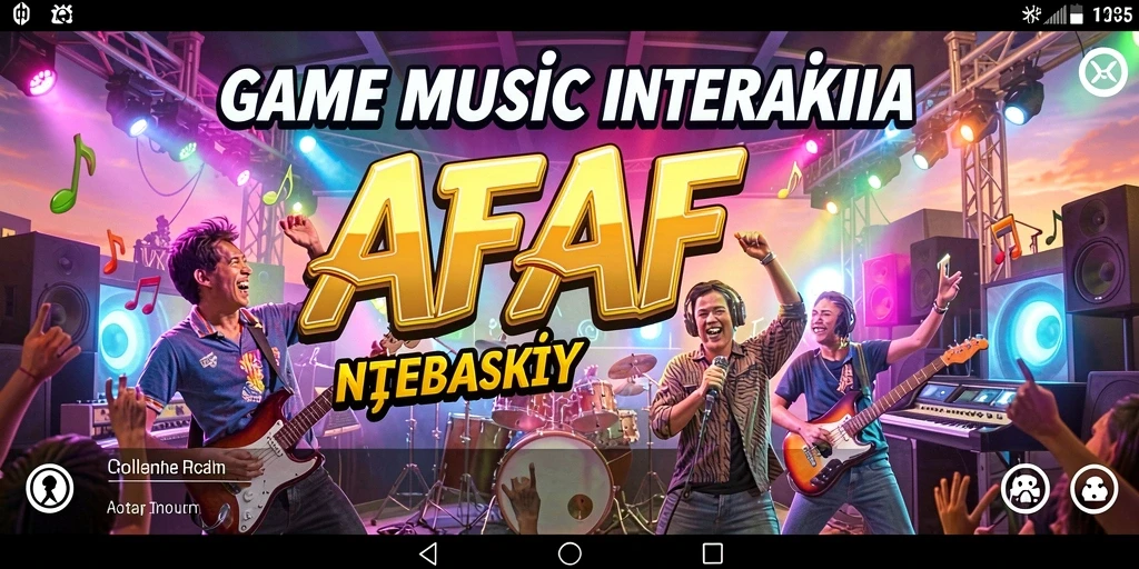Tampilan gameplay AFAF yang seru dengan musik interaktif.