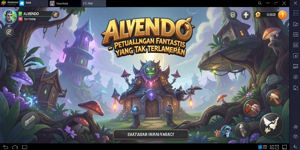 Tampilan gameplay ALVENDO yang mendebarkan dan penuh warna.