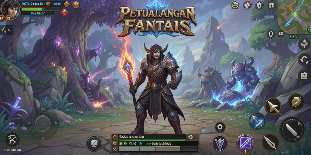 Tangkapan layar menampilkan pertarungan seru dalam dunia RPG D73.