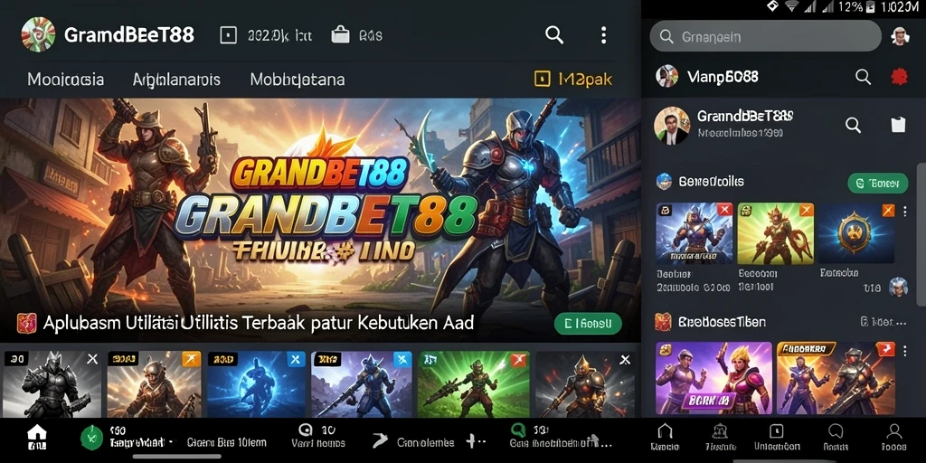 Tampilan antarmuka GRANDBET88 yang sederhana dan fungsional.
