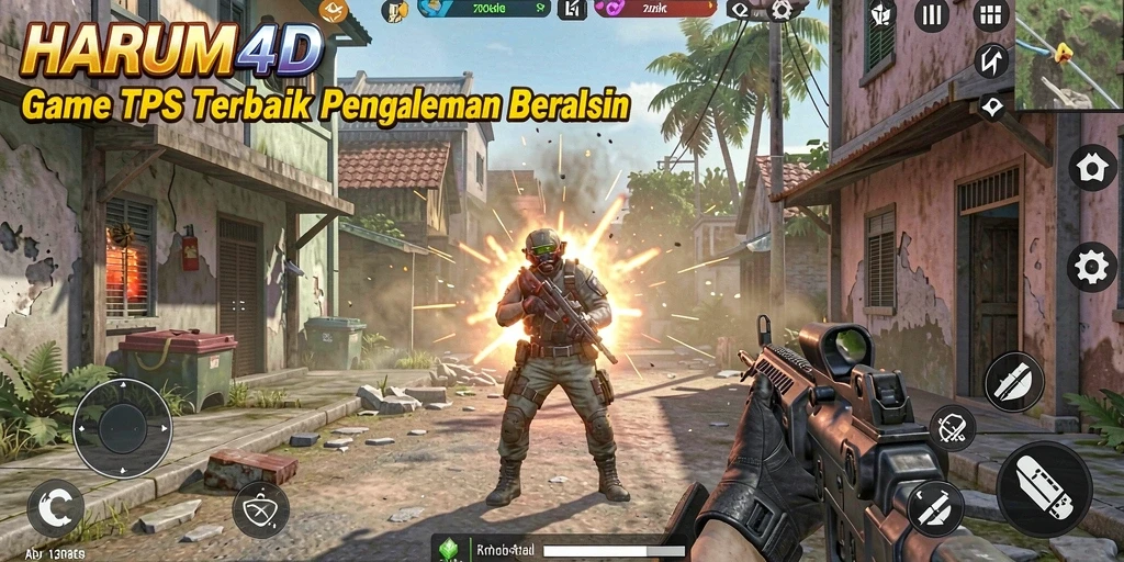Tampilan gameplay HARUM4D yang intens dan penuh aksi.