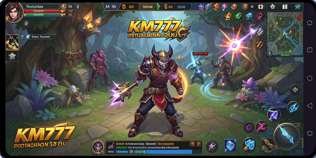 Tampilan aksi seru dalam gameplay MMORPG KM777.