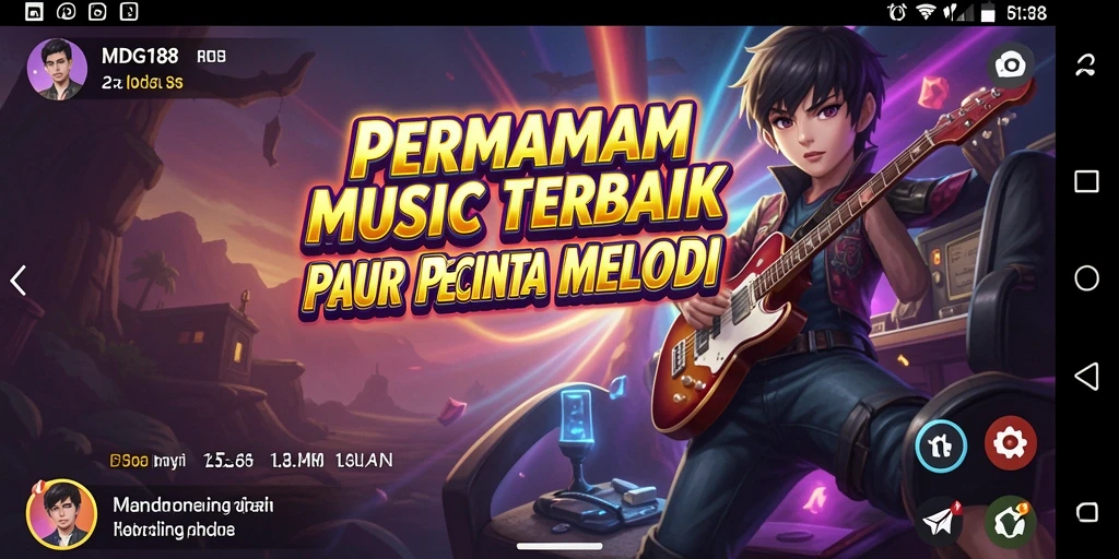 Screenshot gameplay MDG188 menampilkan keseruan bermain musik.