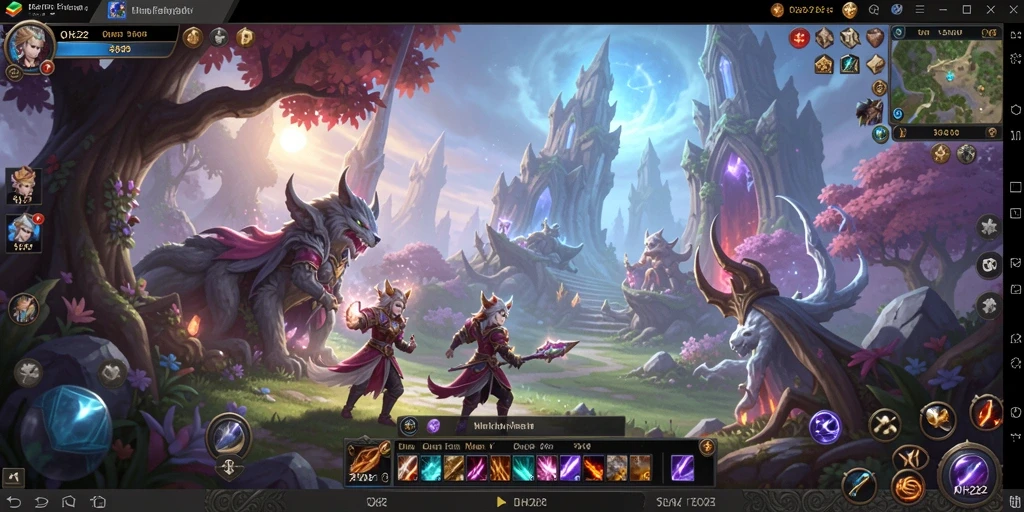 Tampilan gameplay menarik dari OH222 dengan pertarungan yang intens.
