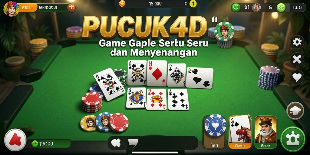 Tampilan gameplay seru PUCUK4D saat bermain Gaple.