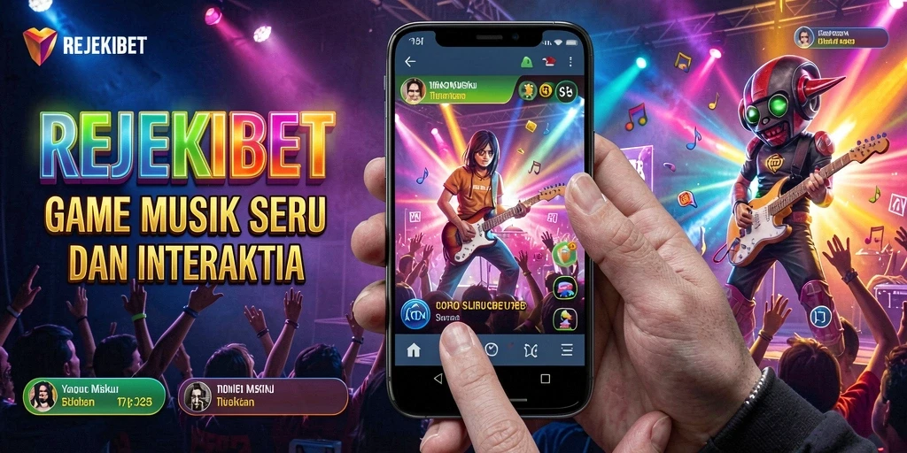 Screenshot gameplay REJEKIBET menampilkan petualangan musik yang seru.
