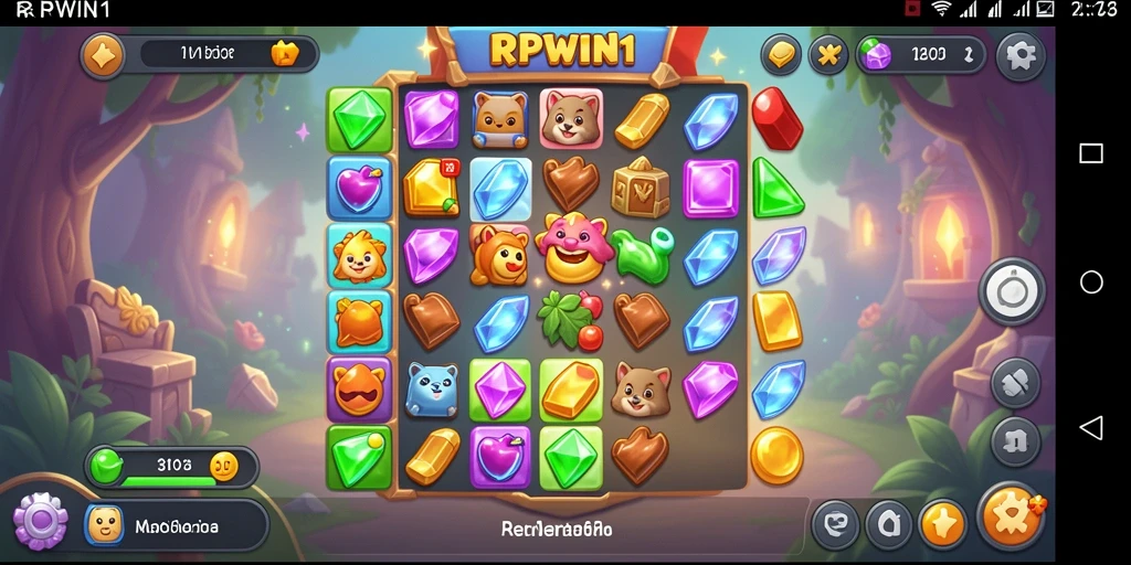 Gameplay seru RPWIN1 dengan tantangan Match-3 yang mendebarkan.