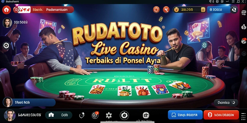 Gameplay RUDALTOTO yang interaktif dan menarik dalam suasana Live Casino.