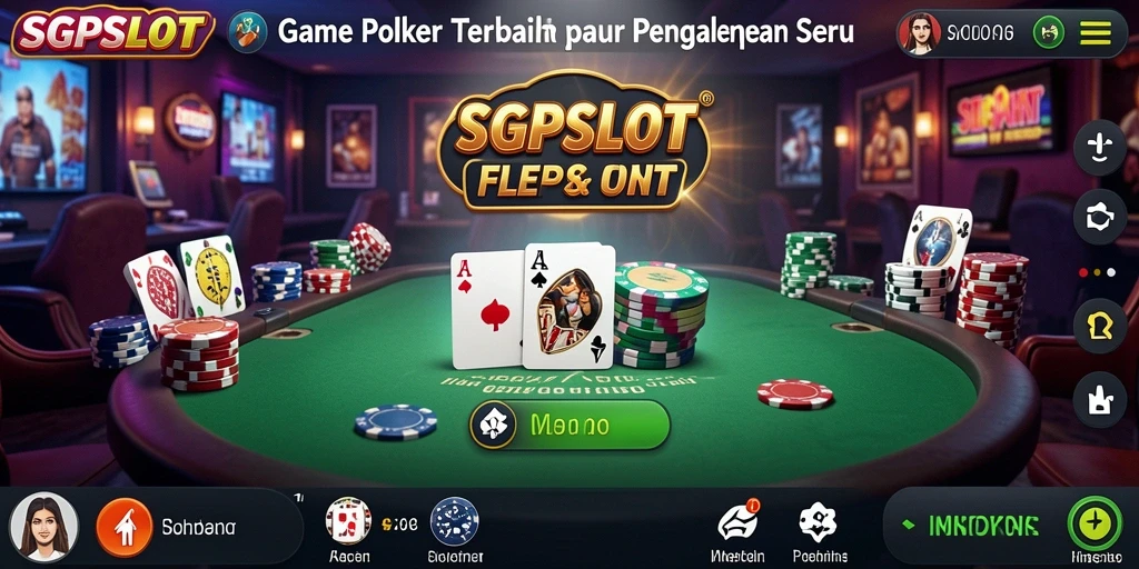 Tampilan menarik dari SGPSLOT saat bermain poker online.