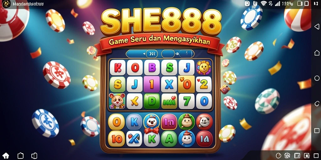 Tampilan permainan Bingo SHE888 yang menarik dan interaktif.