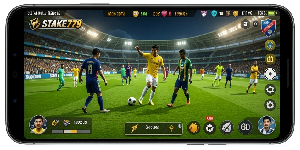 Tampilan menarik dari gameplay sepak bola di STAKE779.