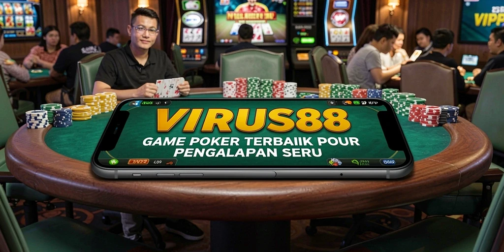 Screenshot gameplay VIRUS88 yang menunjukkan keseruan bermain poker.