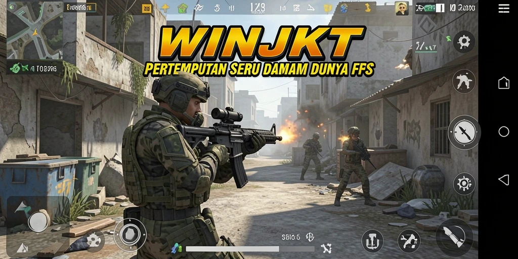 Gameplay intens WINJKT dalam aksi pertempuran FPS.