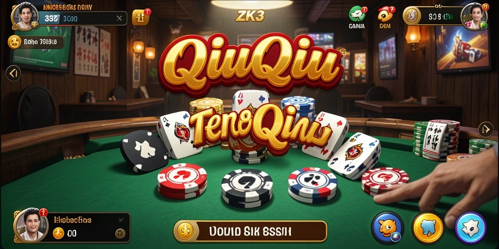 Tampilan gameplay QiuQiu ZK3 yang seru dan kompetitif.