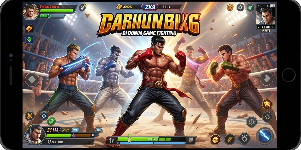 Gameplay ZK9 yang intens dan seru dalam pertarungan Fighting.