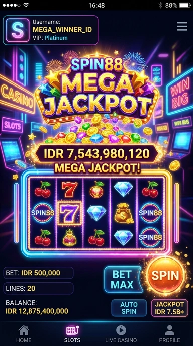 Proses mengunduh aplikasi di spin88 sangat cepat dan efisien.